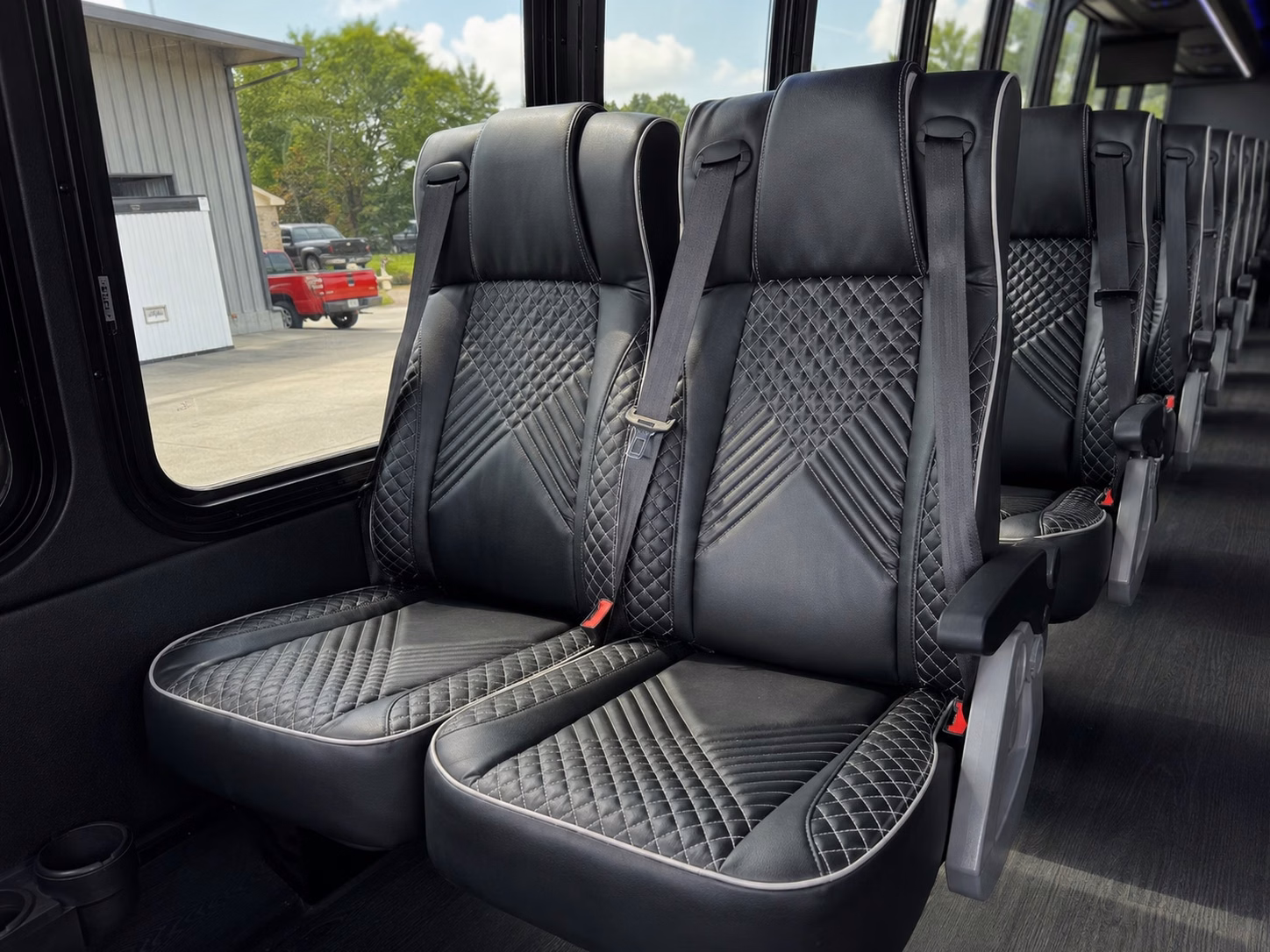 west des moines charter bus interior