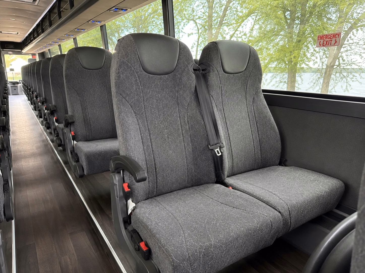 west des moines charter bus rental interior